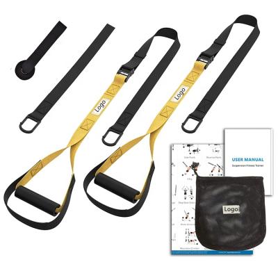 China Fitness Exercise Wellshow Sport Full Suspension Straps Trainer Exercising Fitness Sling Trainer Home Gym Bodyweight Straps Resistance Straps for sale