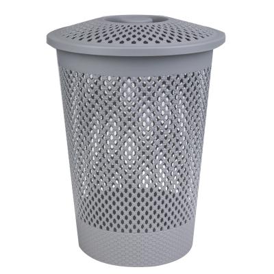 China Traditional Wholesale Trash Cans Bins Bathroom Organizer Cheap Wash Plastic PP Woven Basket With Handle for sale