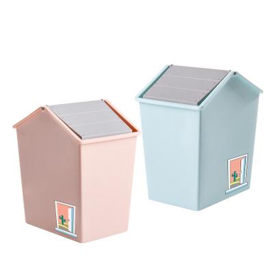 China Hot Selling Cute Viable Plastic Open Top Desktop Trash Can Storage Amazon Organizer Tabletop Mini Trash Bin,Wholesale Trash Containers for sale