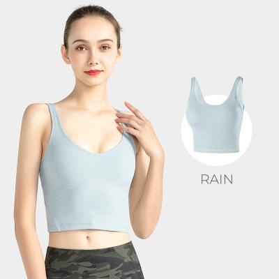 China Alin Wear Fitness Breathable Cycling Sports Wear Long Row Top Wire Free Padded GYM Bra People Yoga Bra For Women for sale