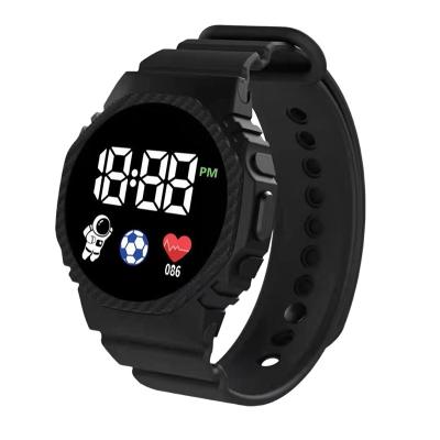 China Cheap Day/Date Square Boys White Waterproof Electronic Sports Kids Led Digital Watches Mens Wrist Low Price for sale