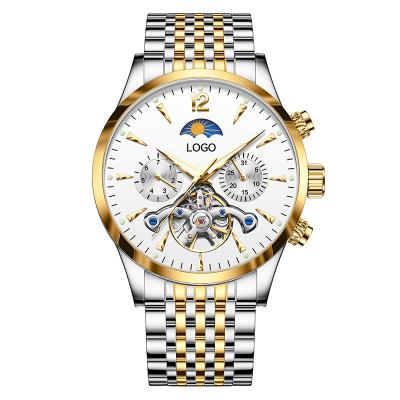 China Custom Gold Stainless Steel OEM Waterproof Luxury High Quality Automatic Movement Men's Mechanical Watches for sale