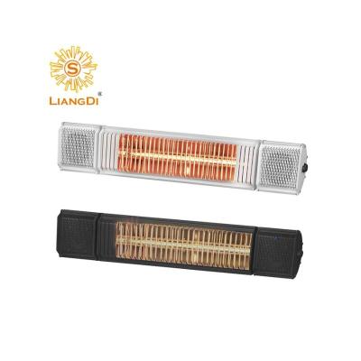 China Bluetooth control with speakers long life outdoor bluetooth infrared heater with speaker and LED lights for sale