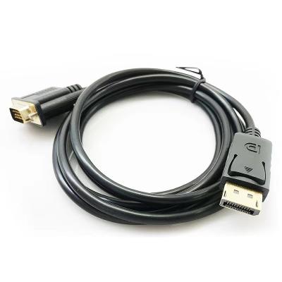 China New COMPUTER cable DP to VGA 1.8M Display port to VGA DP 15pin gold plated male to male DP connector VGA cable for sale