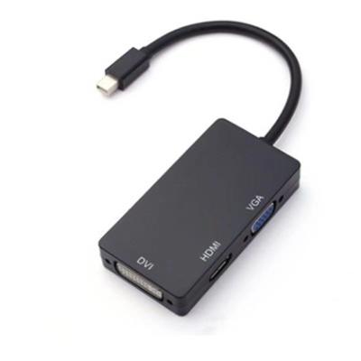 China High Quality COMPUTER 3 in 1 Mini Display Left DP to HDTV DVI VGA Display Port Cable Adapter for sale