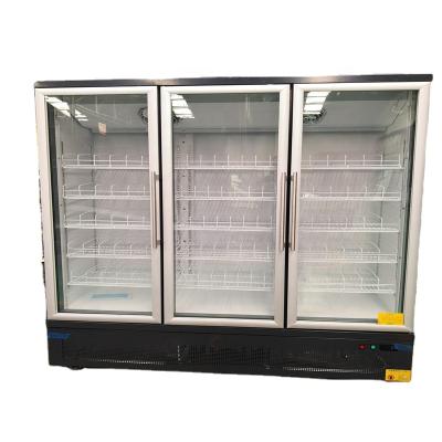 China Single-temperature factory direct sale 3 glass door commercial beverage display freezer cabinet for sale for sale