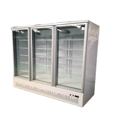 China Single-temperature Commercial Upright Glass Refrigerator Display Showcase Fridge Vegetable Cooler For Supermarket for sale