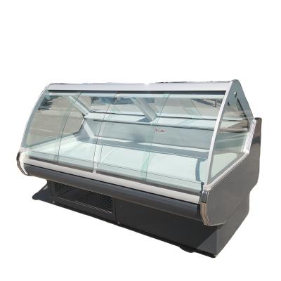 China Commercial Single-Temperature Supermarket Food and Meat Service Counter Display Showcase for sale