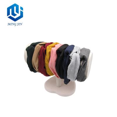 China New Design High Quality Fabric Knot Headbands Luxury Colorful Cloth Knot Hair Headbands for sale