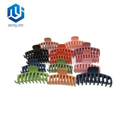 China Hair Claw Clips Manufacturer Wholesale Color Frosted Large Plastic Hair Claw Clips For Women for sale