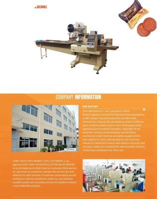 China Automatic horizontal food flow packing machine for food with three servos for sale