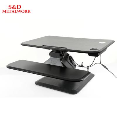 China Computer Adjustable Electric Desk Converter Sit Stand Gas Spring Riser Table (Height) Workstation for sale