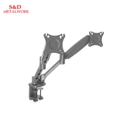 China Dual Metal Desk Mount Monitor Arm Blood Pressure LCD Monitor Shock Absorber Arm MONITOR FRAME for sale