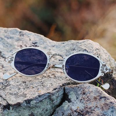 China Wholesale New Design Rimless Classic Sun Glass Women Shape Metal Circle Sunglasses 2020 for sale