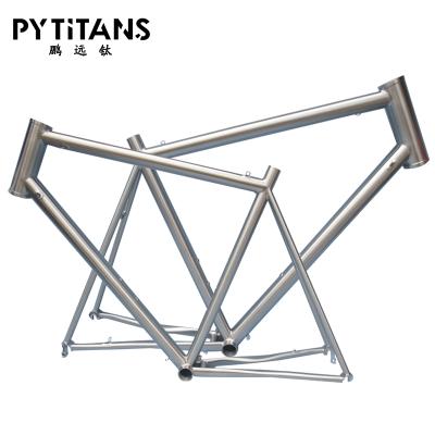 China Hot Sale BMX Titanium Bike Frame Titanium GR9 Alloy Road Bike Frame For Disc Brake for sale