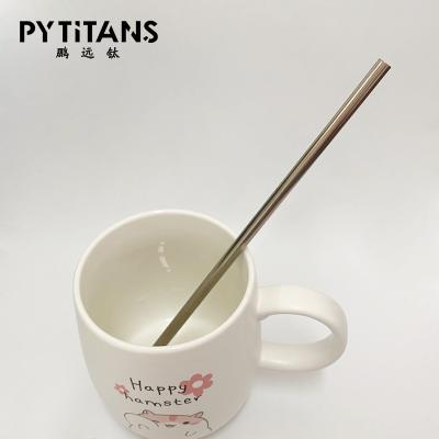 China Outdoor Activities Factory Wholesale GR1 Pure Titanium Straw is healthy, biophilic and environmental friendly for sale