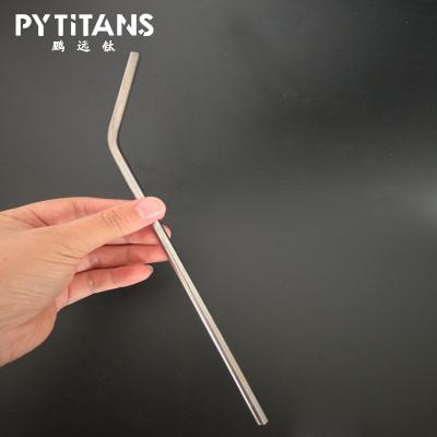 China Outdoor Activities Factory Wholesale GR1 Pure Titanium Bending Straw is Healthy, Biophilic and Environmental Friendly for sale