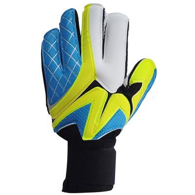 China finger & 2022 Newest Inch Protective Leather Goalkeeper Gloves Bule Professional Goalkeeper Gloves for sale