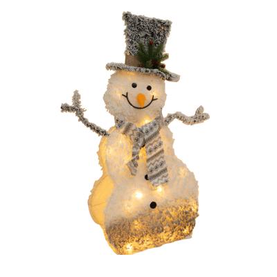 China Eco-Friendly Warm White LED Christmas Light Pop Snowman For Indoor Outdoor Christmas Decor for sale