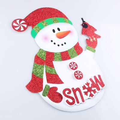 China Water Proof Vinyl Waterproof Christmas Snowman Theme Gift Merry Christmas Stickers for sale