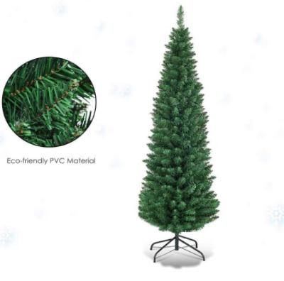 China Eco-friendly& Fireproof Pencil Christmas Tree Artificia Sliml Christmas Tree For Holiday Home Decoration for sale