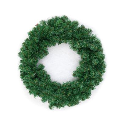 China 2021 Wholesale Eco-friendly Christmas Garland 30cm 40cm 50cm Large 60cm PVC Artificial Christmas Wreath Pre Lit for sale