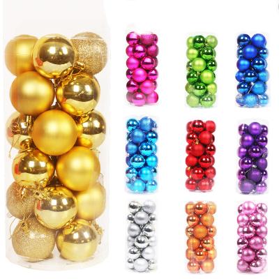 China Best Selling Size Quality Plastic PVC Unbreakable Baubles Colored Christmas Decorations 8cm Christmas Balls for sale