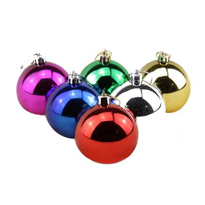 China Hot Sale Plastic Stocked 3cm/4cm/5cm/6cm/7cm/8cm/10cm Colored Christmas Decorative Plastic Ball for sale