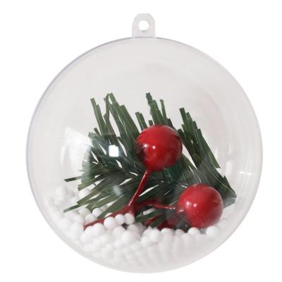 China Sustainable& eco-friendly & Decoration DIY Odorless Plastic Transparency Clear Christmas Tree Ball for sale