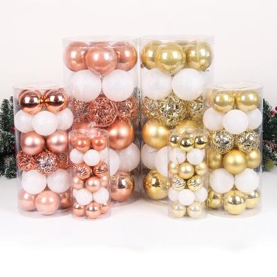 China Sustainable& eco-friendly & Odorless Christmas Ball Ornaments Unbreakable Plastic Christmas Tree Decoration Balls Set for sale