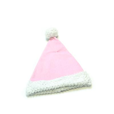 China Chirstmas Decor Good Quality Different Color Red Pink Blue Christmas Santa Hat For Adults for sale