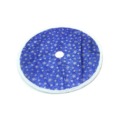 China Chirstmas Decor Christmas Tree Skirt Sequin Glitter Snowflake Pattern Christmas Tree Skirt Mat for sale