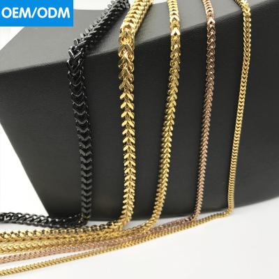 China BOHEMIA 18K Gold Chain Necklace Stainless Steel Supplement Chain for sale