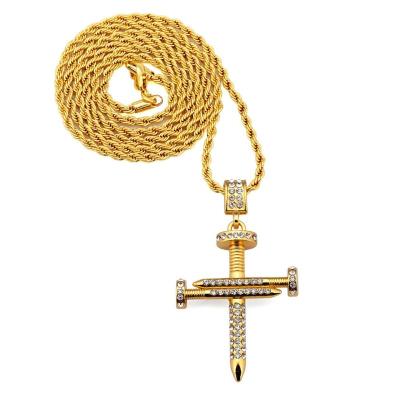 China American ALLOY star fashion wear, cross nail pendants, hip hop necklace YSS960 for sale