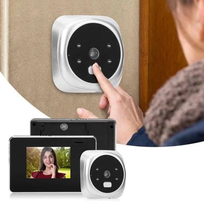 China Taking Pictures and Doorbell Function Kadonio Doorbell Camera LCD Digital Electronic Hole Viewer 120 Degree Angle Door Visual Bell for sale