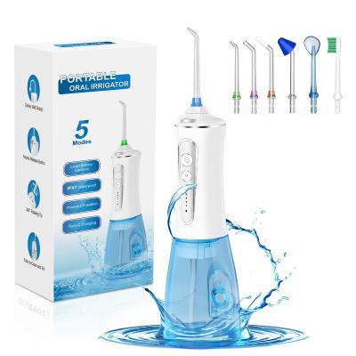 China 300ml Handheld Portable Water Flosser IPX7 Waterproof Oral Irrigation Cordless Rechargeable Tooth Cleaner for sale