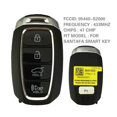 China For HYUNDAI SANTA FE CN020125 For HYUNDAI SANTA FE 4 BUTTON PROXIMITY SMART KEY TQ8-FOB-4F19 95440-S2000 for sale