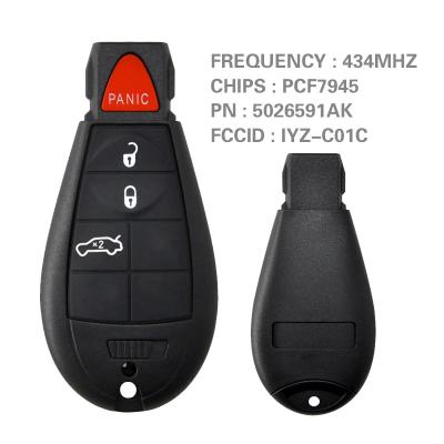 China FOR Jeep Dodge Chrysler CN015100-2 Aftermarket Chrysler Dodge Caravan Smart Key 2011-2019 jeep with Keyless Vanish Fobik 5026591AK IYZ-C01C PCF7941 for sale