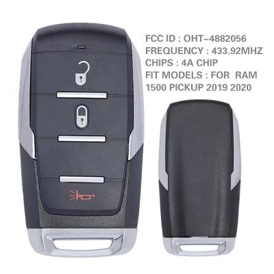 China For Dodge Ram CN087037-A Aftermarket 3Butto Smart Remote Key For Dodge Ram 1500Pickup 2019-2020 433.92Mhz PCF7939M 4A Chip FCC ID OHT-4882056 for sale