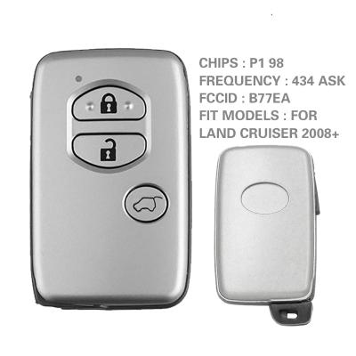 China For T-oyota Land Cruiser 2008+ Aftermarket 3 Buttons Smart Key CN007231 For T-oyota Land Cruiser 2008+ FCC ID B77EA P1 98 Chip 4D-67 A433 Keyless Go 433ASK for sale