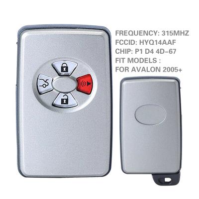 China T-oyota Avalon 2005+ Smart Key T-oyota Avalon 2005+ CN007219 4 Button With FCC Keyless ID HYQ14AAFP1 D4 4D-67 Light Gray 315MHz 89904-07030 Chip Vanish for sale