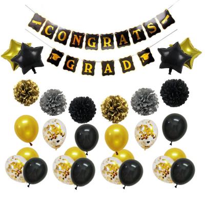 China Graduation 2022 Latex Foil Balloons Tassel Spiral Banner Events Party Graduation Theme Party Supplies Other Party Decoration Sets for sale