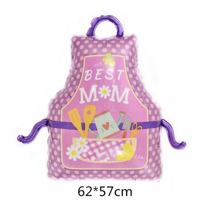 China Party Decoration Happy Mother's Day Foil Balloon Mother's Day Apron Trophy Flowerbed Balloon For Mother's Day Decorations for sale