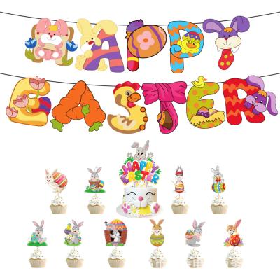 China Wholesale Easter Bunny Cake Topper Banner Easter Party Decoration Balloons for Easter Theme Party Decoration for sale