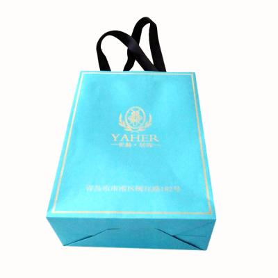 China Recyclable Recyclable Kraft Paper Bag Shopping Bag Gift Bag With Handles for sale