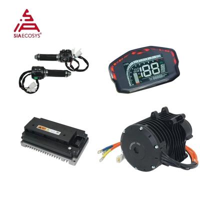 China IP67 QSMOTOR 138 3000W V3 70H 5500W Max Continuous 72V 100KPH Mid Drive Motor Conversion Kit with EM150-2SP Controller for Dirt Bike for sale