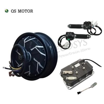 China Other QSMOTOR 12*3.5inch 12000w 260 E-scooter V4 Hub Motor Kits With Kelly Controller Z6 Throttle KLS96601-8080H for sale