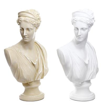 China Europe Vintage Bust Statue Home Decor Craft Resin Casts Greek Statue Artemis Figurines for sale