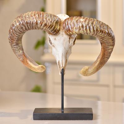 China Creative Home Decoration of Sheepshead Retro Ornaments Resin Minimalist Decorative Hot Sale Home Furnishing for sale