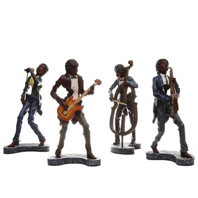 China Europe Custom Polyresin Ornaments Decoration Collectible Statues Music Characters Band Figurines for sale